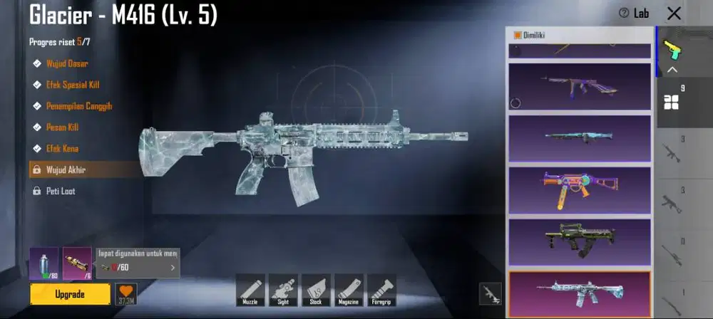 (BISA NEGO&COD)AKUN PUBG M4 GLACIER LV 5, DLL(deskripsi)