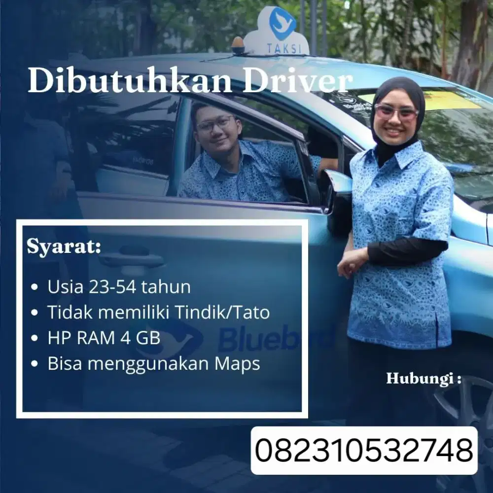Lowongan driver taxi blue bird