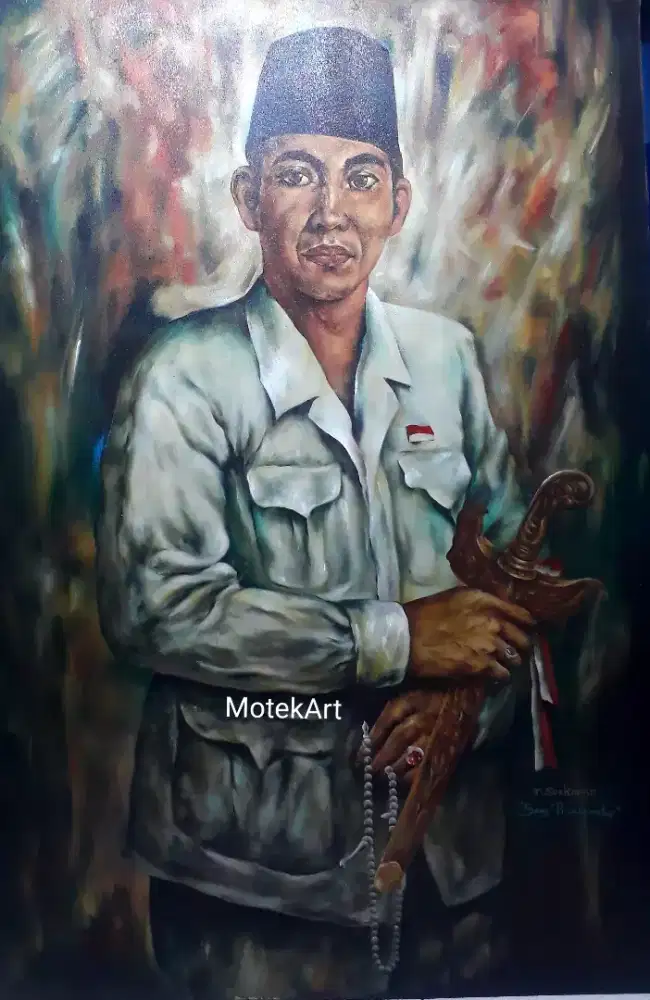 Lukisan Canvas Bung Karno