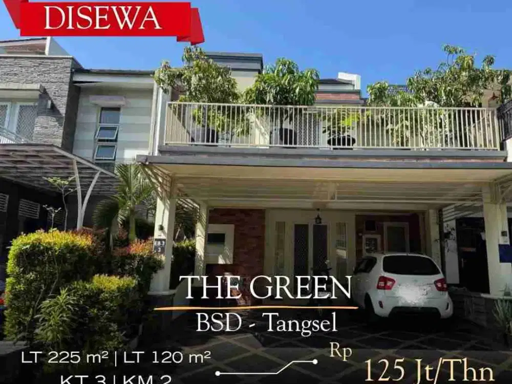 DISEWA RUMAH DI CLUSTER VINEYARD THE GREEN BSD CITY, TANGERANG SELATAN