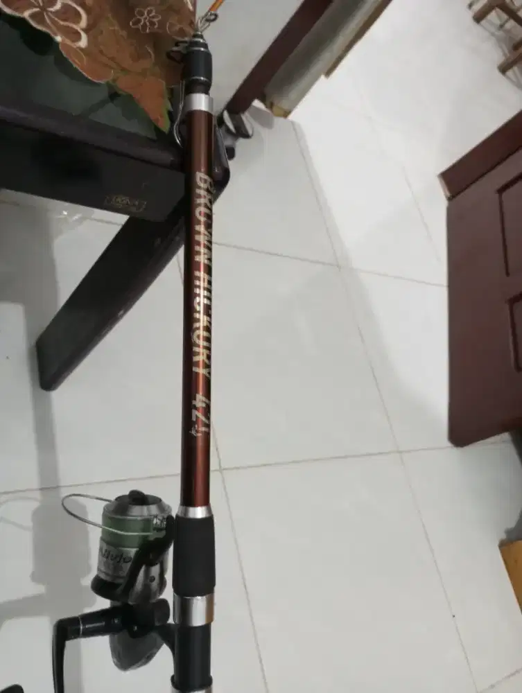 Jual joran hinomiya panjang 420 cm dan katrol Shinano 10,000