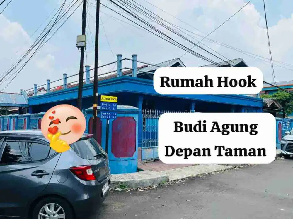 Dijual Rumah Hook Depan Taman Di Budi Agung