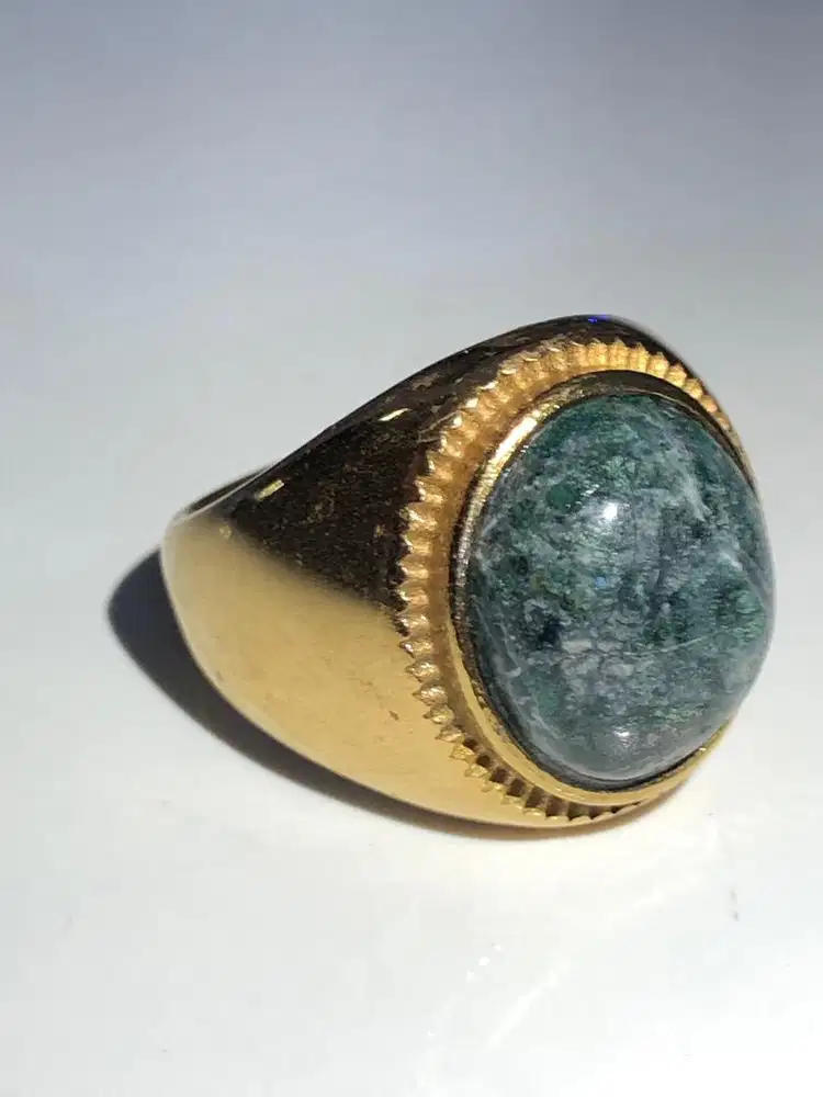 Cincin ijo lumut ring titanium