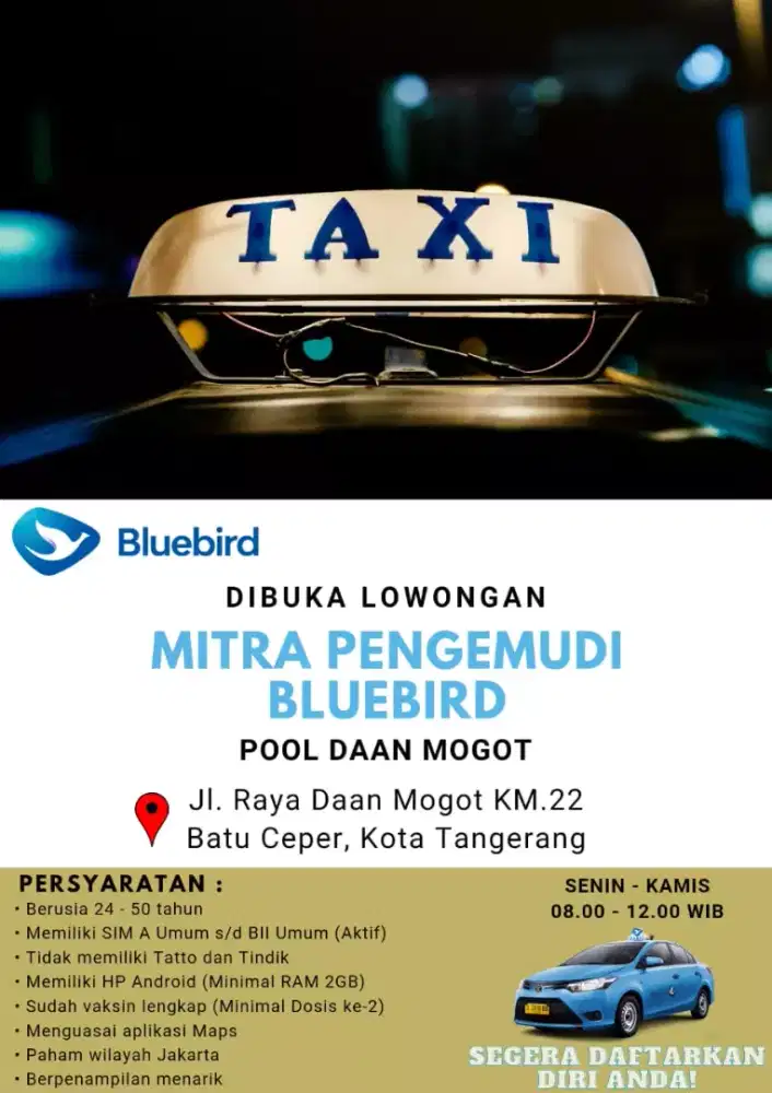 Driver Taksi Blue Bird Daan Mogot