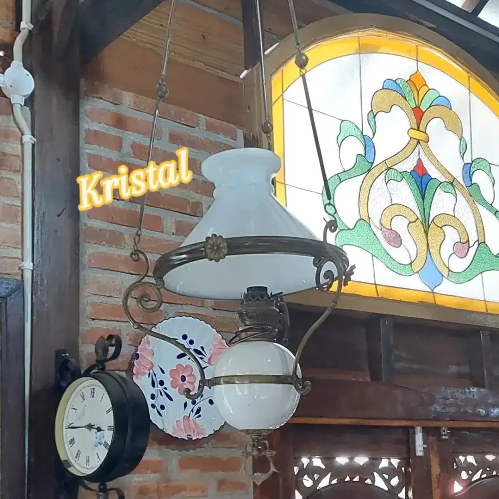 Lampu Gantung Majolica Bola Kuno