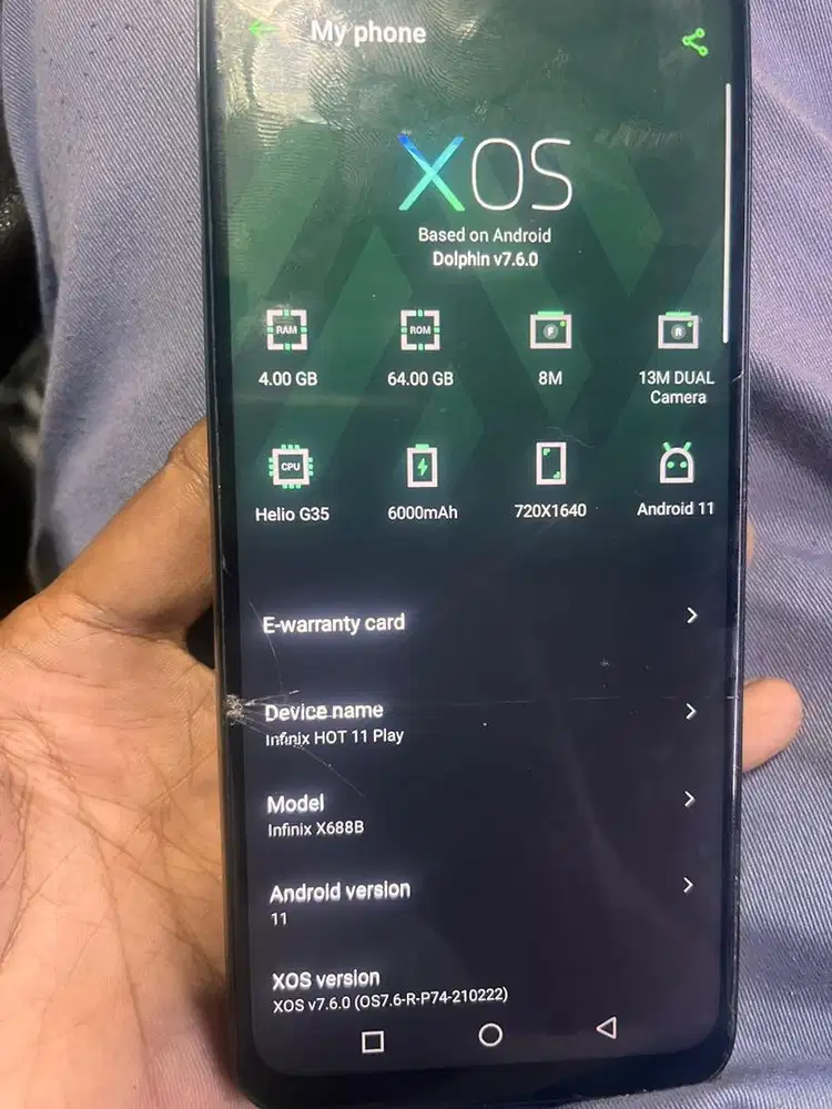 Infinix hot 11 play 4/64