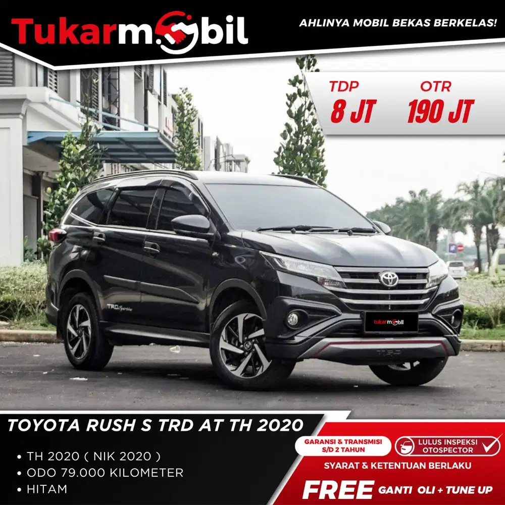 [BERGARANSI] TOYOTA RUSH S TRD TAHUN 2020 HITAM
