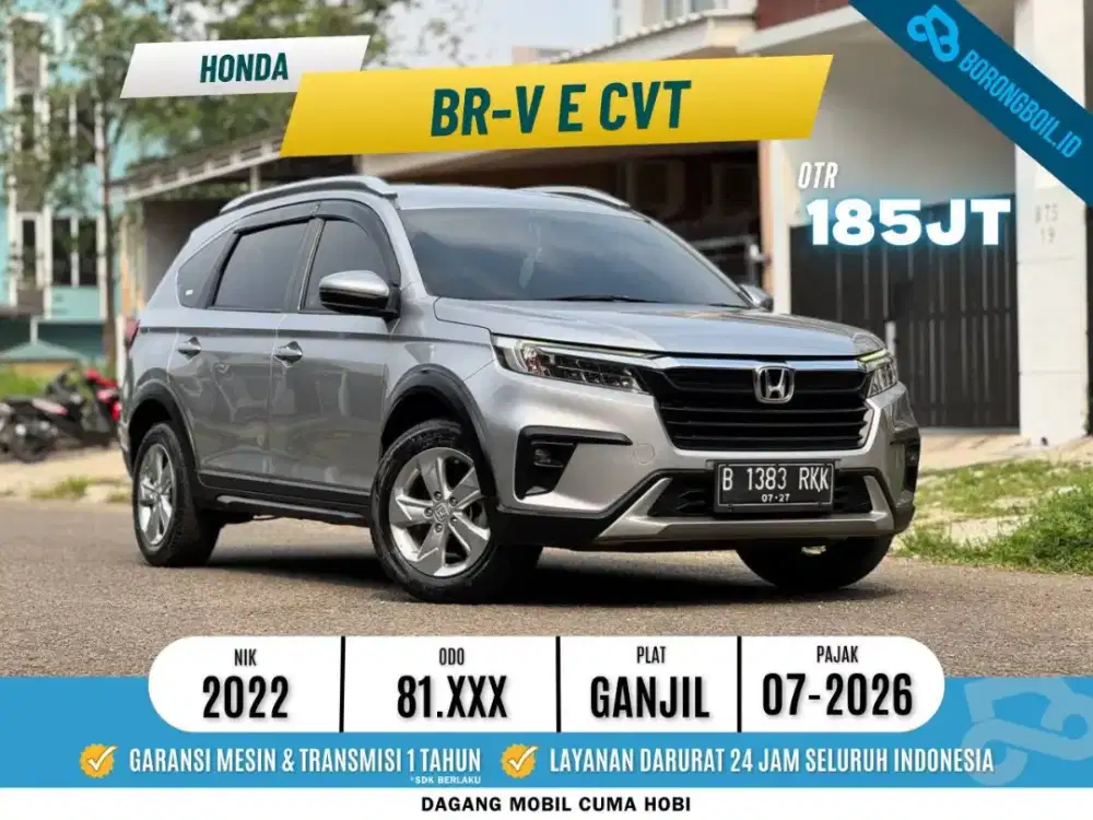 Honda BR-V Brv E CVt 2022 Silver Metalik