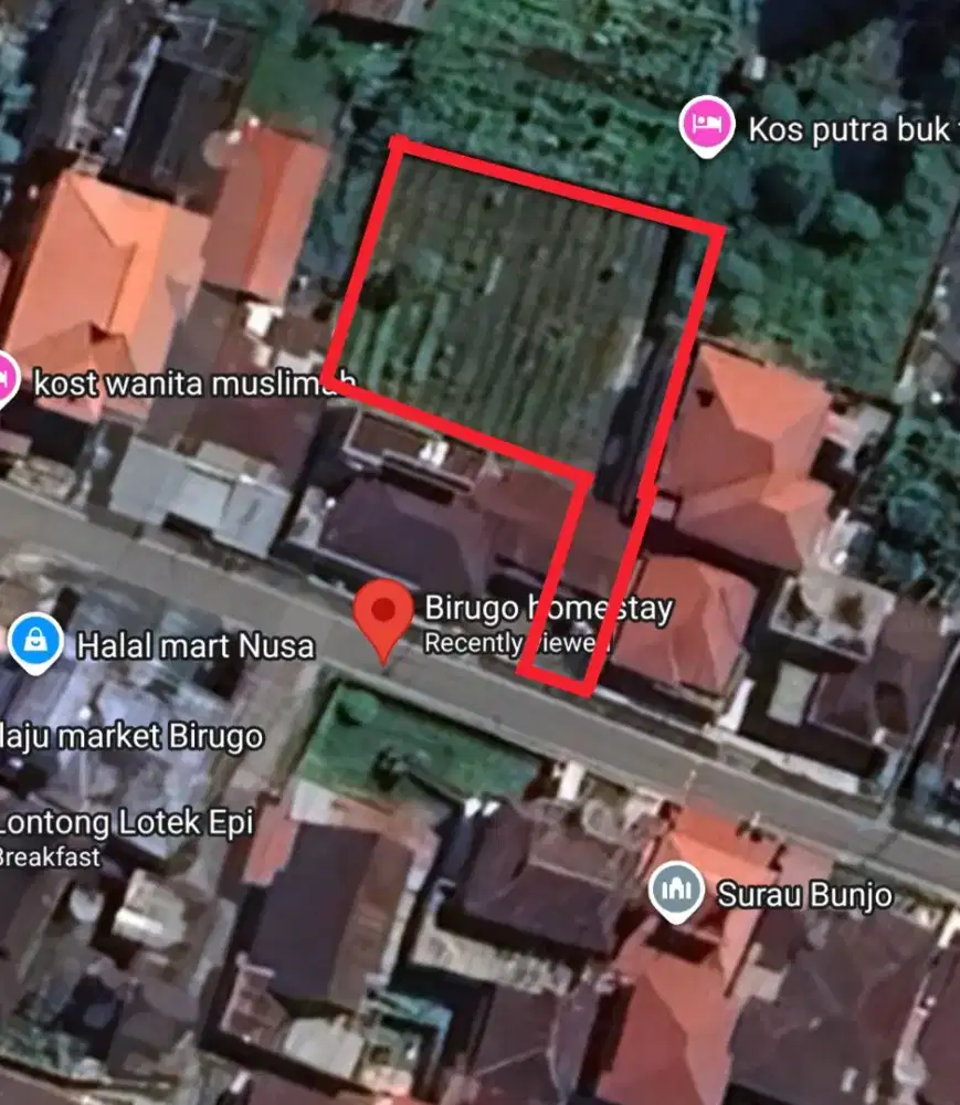 Dijual tanah di jalan Batang Masang, Birugo, Bukittinggi