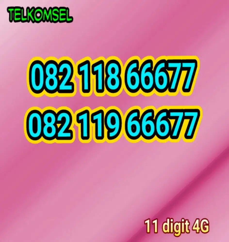 Perdana cantik Telkomsel cauple 11Digit mantap rapi