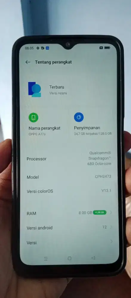 Hp Oppo a77s batangan