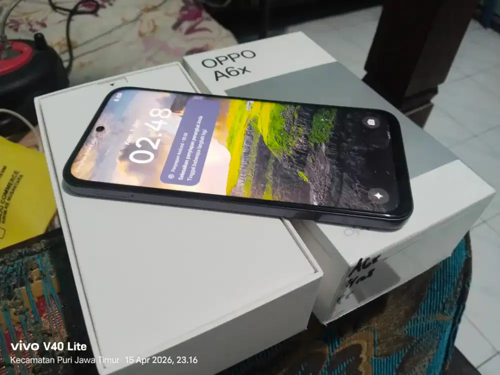 Oppo A6x 6+12/128gb bekas rasa baru