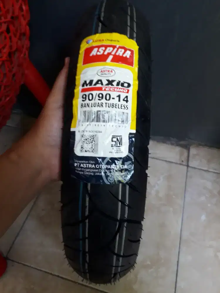 Ban tubles Aspira size 90/90-14 baru poris cipondoh