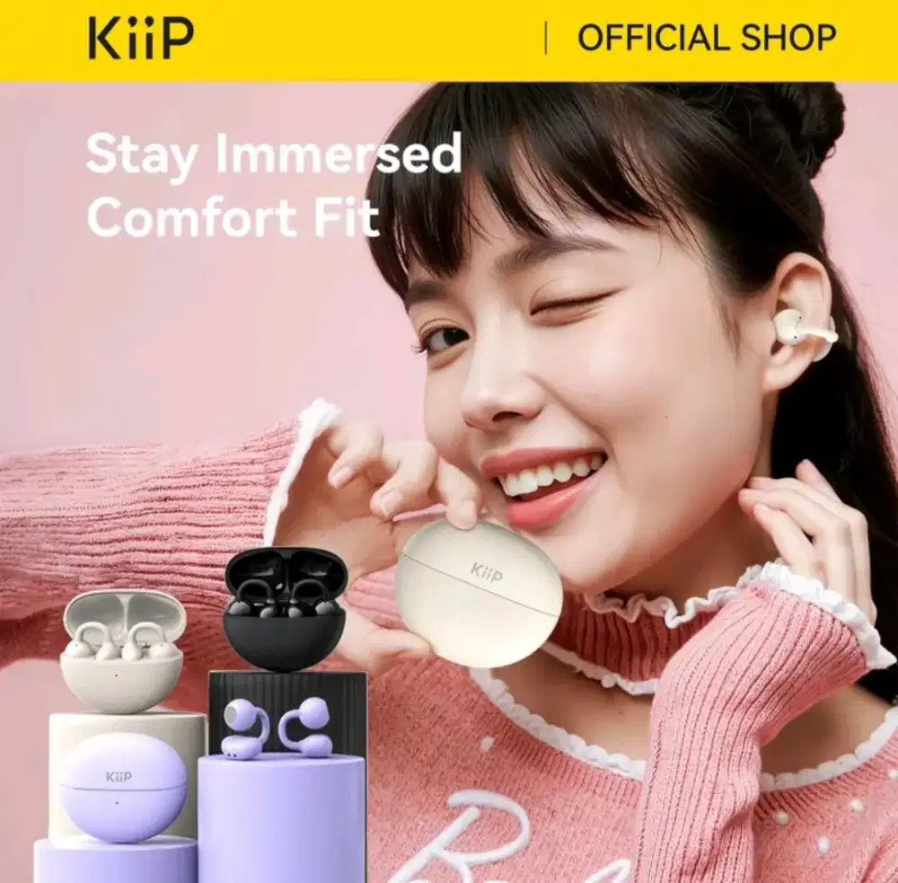 Open earbuds kiip - black