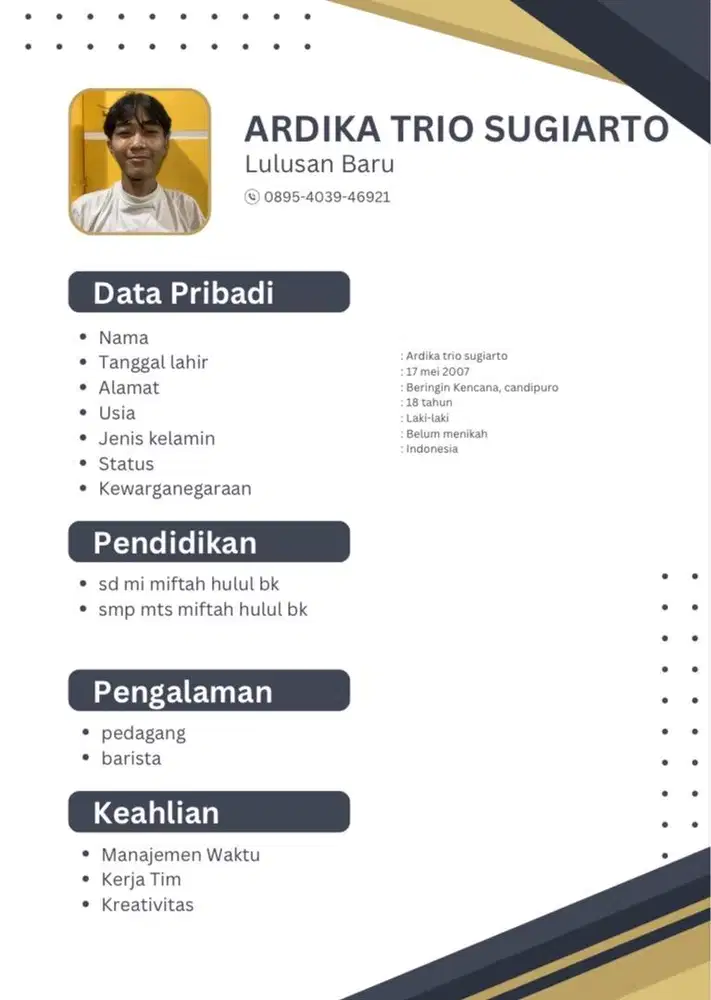 kerja apa aja yang penting ga nyuri