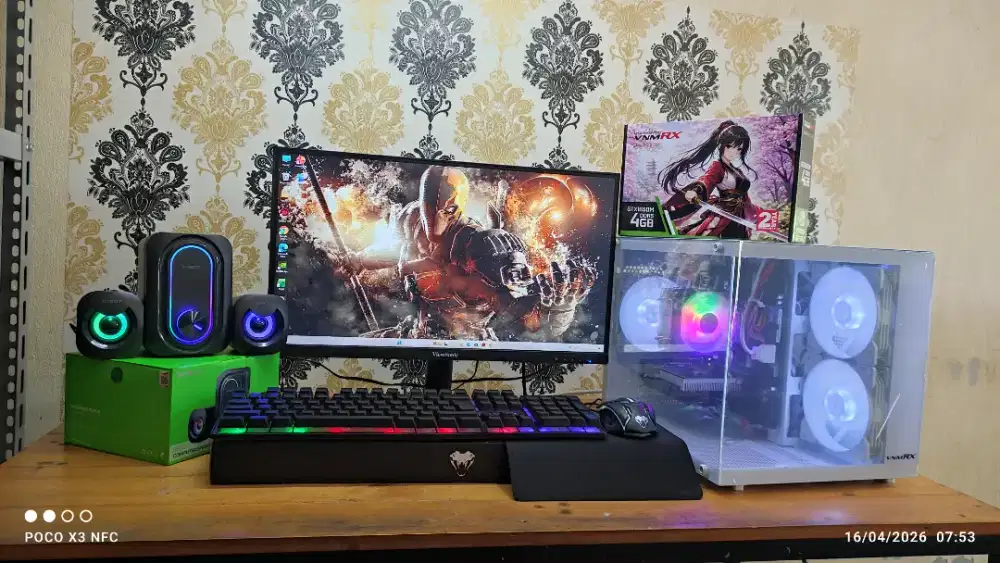 PC GAME & DESAIN CORE I5-5800 (16GB/512GB) GTX 1650 NEW, LED 22 INC