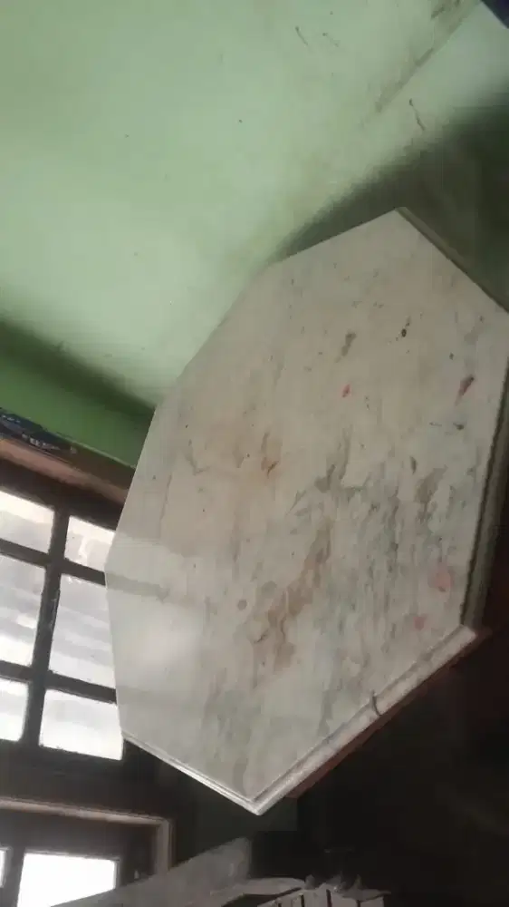 Meja Marmer Tua Kayu Jati