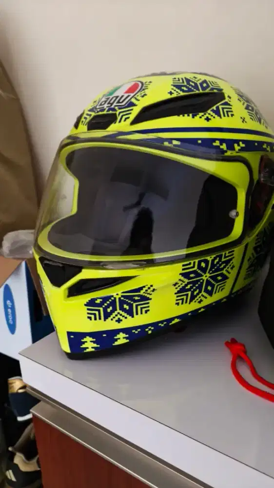 Helm Agv K1 Rossi Winter Test 2015 Helm Full Face