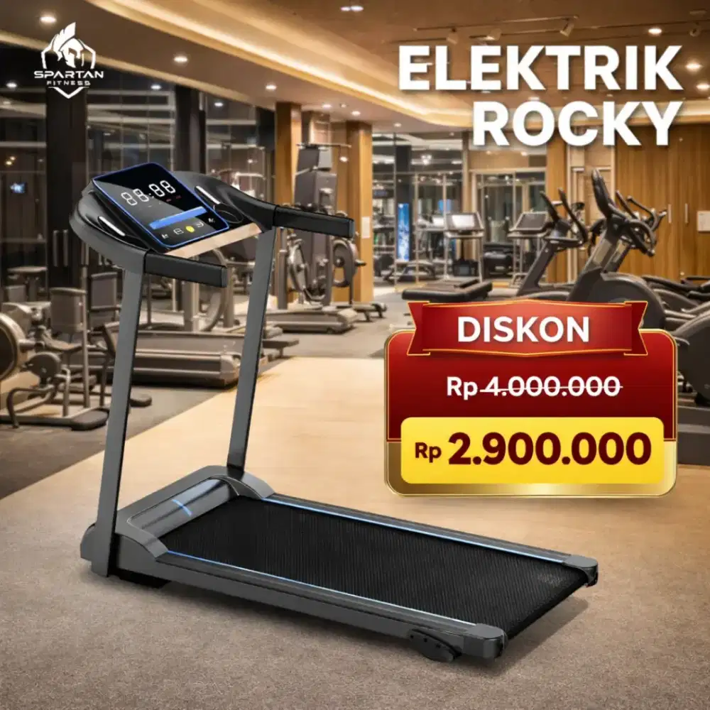 Treadmill Elektrik Legacy Rocky Electric Alat fitnes Gym