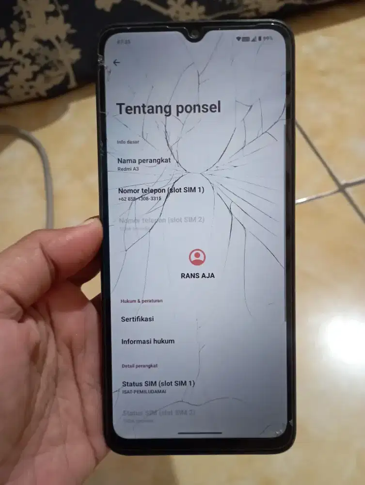 Redmi A3 4/128 RETAK LAYAR