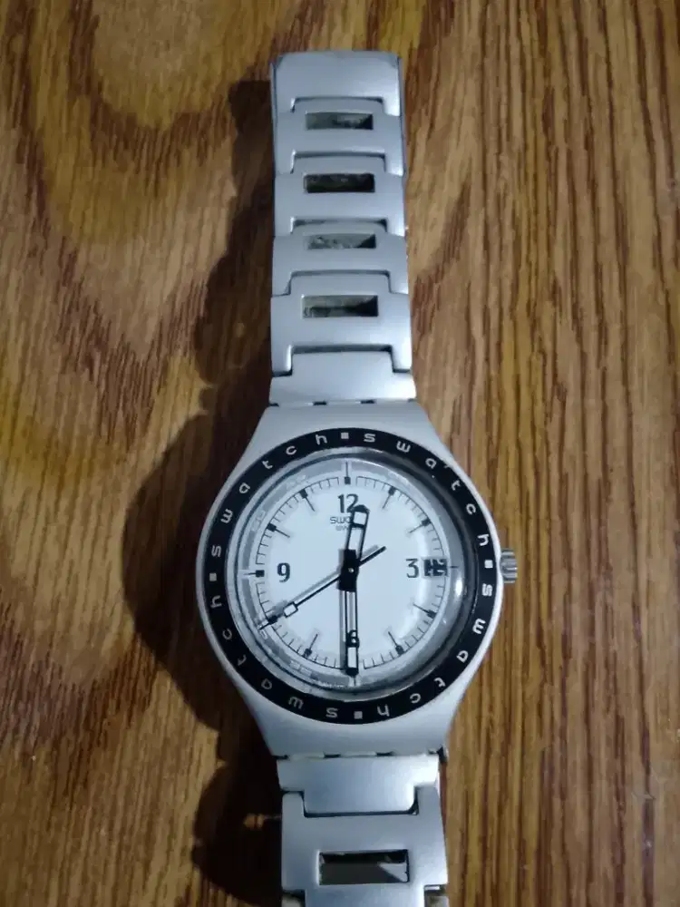 Jual jam Swatch irony alumunium