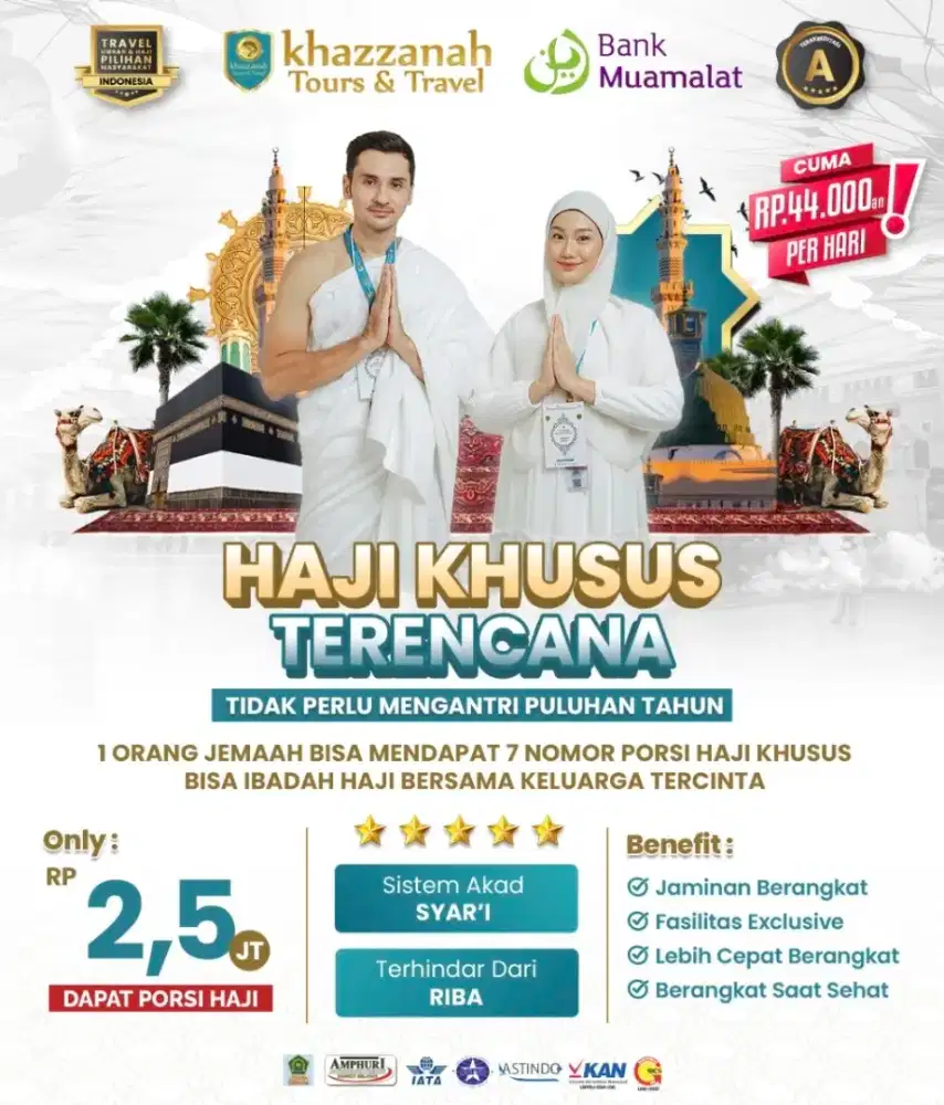 Rp2.5JT DAPAT PORSI HAJI KHUSUS