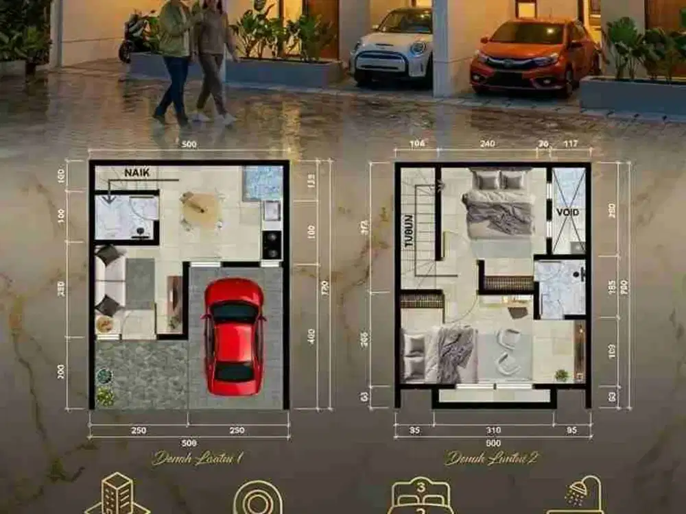 Rumah baru di mayjend sungkono American style