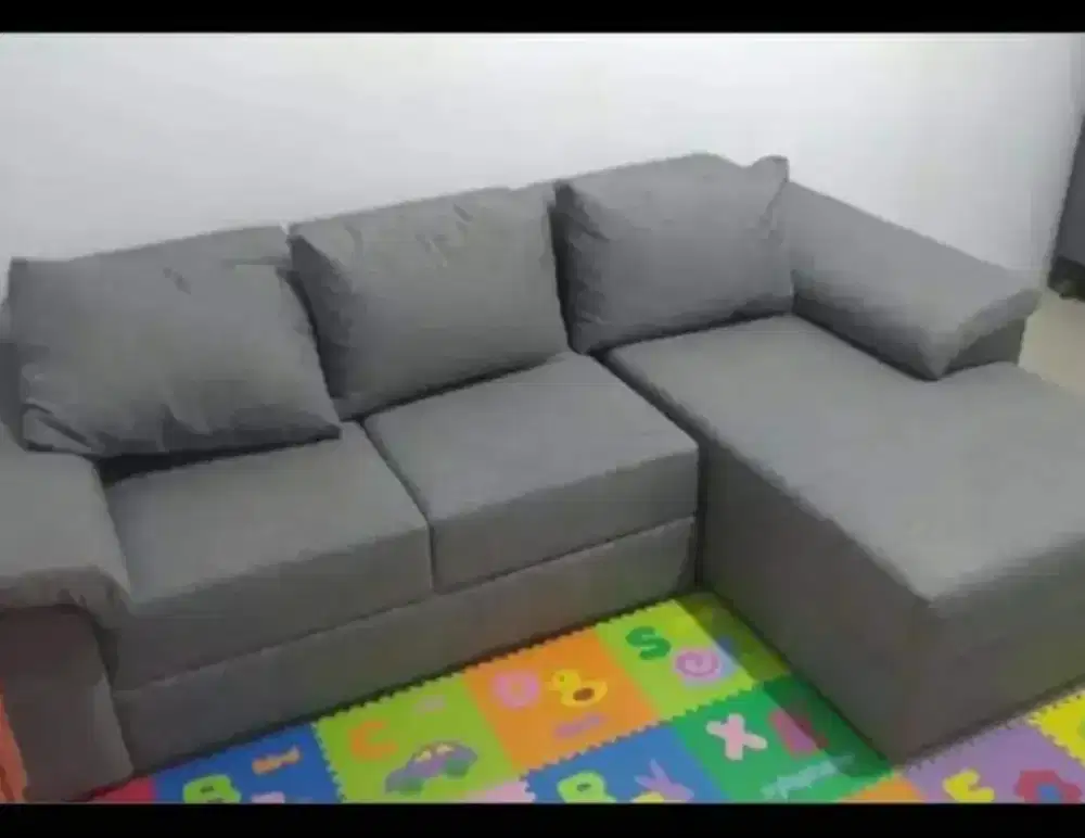 Sofa L courts kayu solid