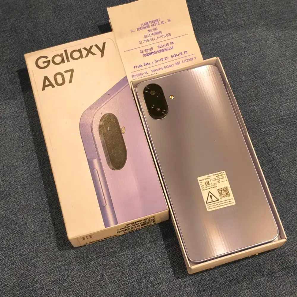 Samsung A07 4/128GB Violet Garansi Resmi SEIN September 2026