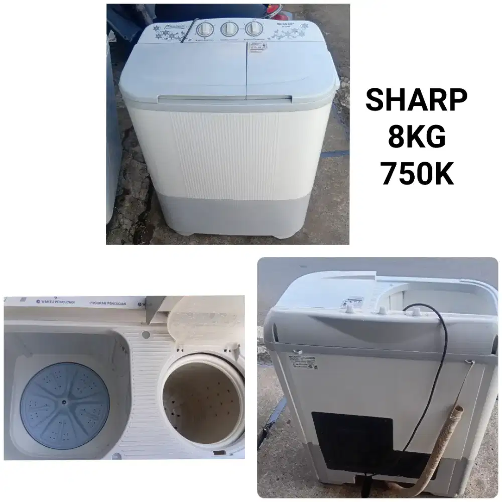 Mesin cuci SHARP bekas bergaransi