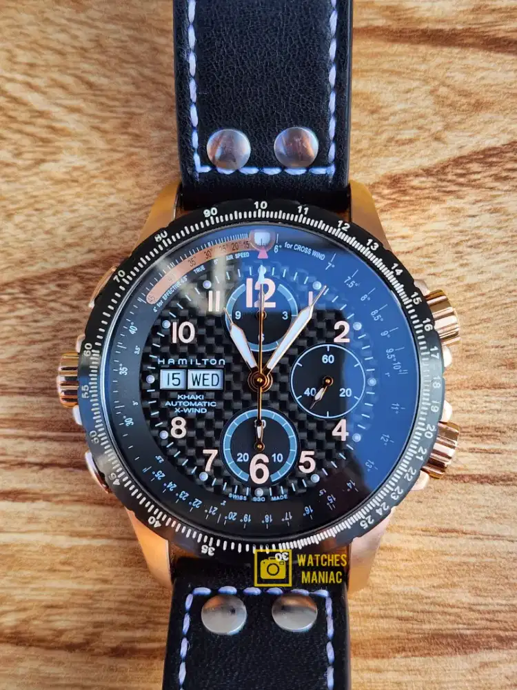 Jam Tangan Original Hamilton Khaki X Wind Chrono Automatic Swis Fulset
