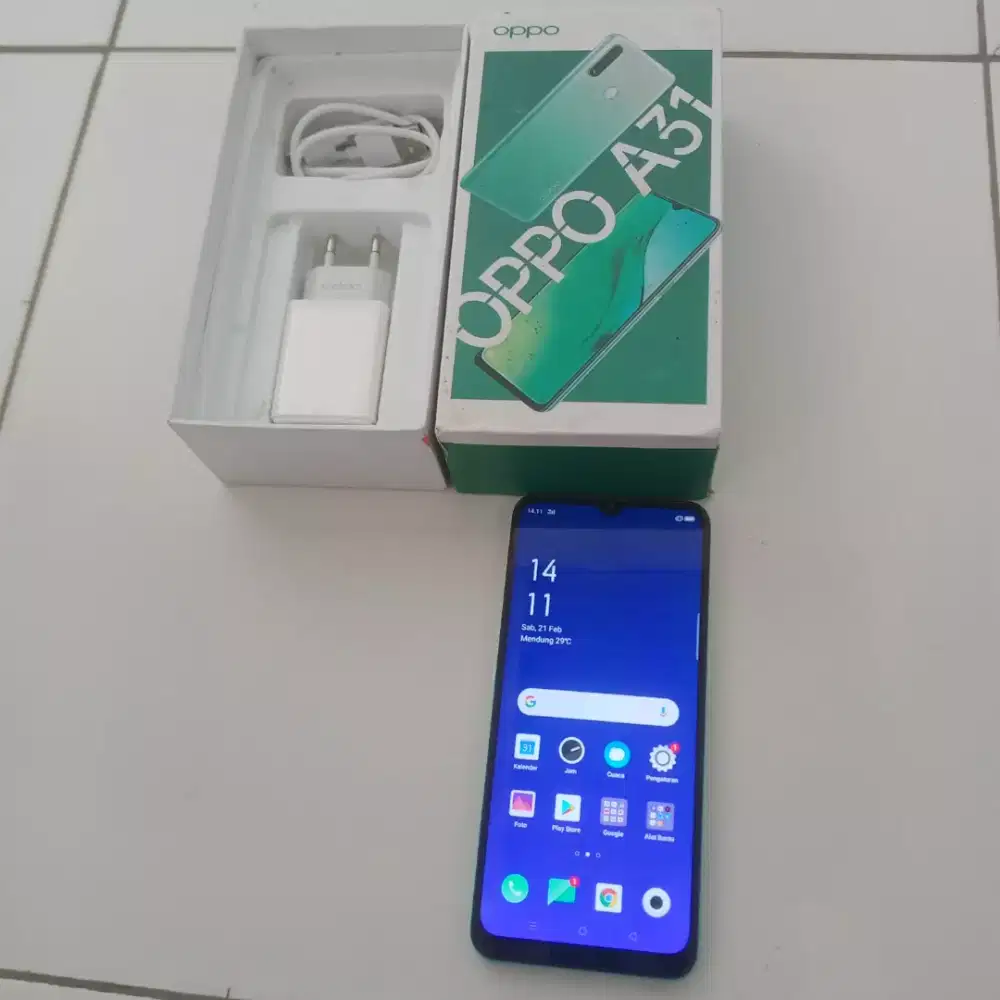 OPPO A31 Ram 6/128GB (fulset) warna biru