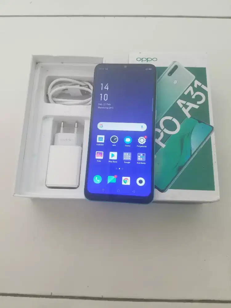 OPPO A31 Ram 6/128GB +Fulset+ biru