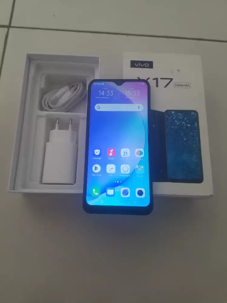 VIVO Y17 Ram 8GB (fulset) biru gelap