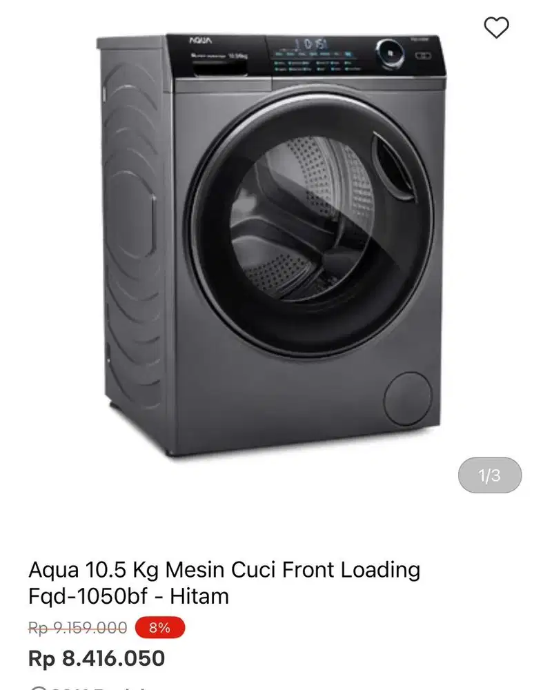 WM FRONT LOAD AQUA 10.5kg