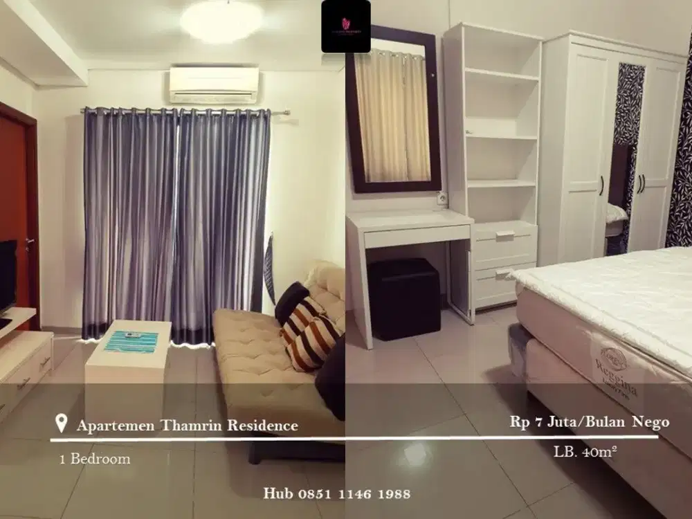 Disewakan Apartement Thamrin Residence High Floor 1BR Full Furnished