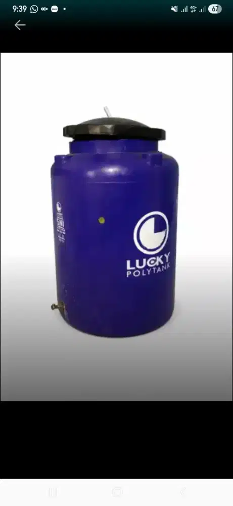 Dijual Toren Air Bekas Lucky Polytank 310 Liter