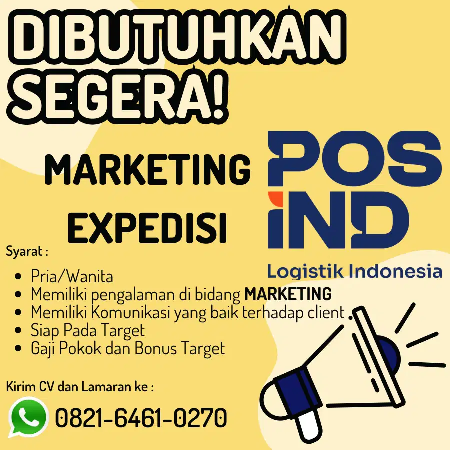 DICARI MARKETING EXPEDISI