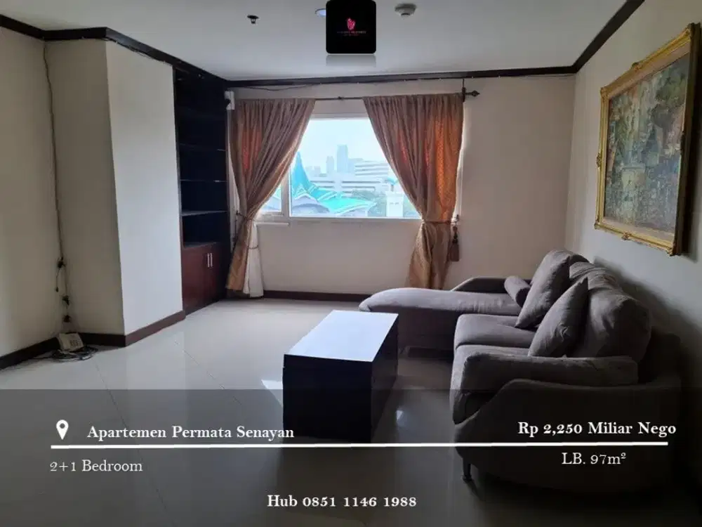 Dijual Apartement Permata Senayan Low Floor 2BR Full Furnished