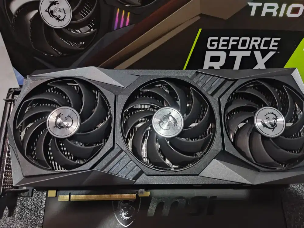 VGA 3060 TI TRIO X GAMING RUSAK NO DISPLAY WHITE POST LED