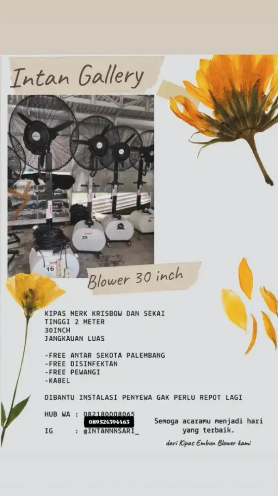 DIMAS BLOWER
SEJUKAN ACARA ANDA