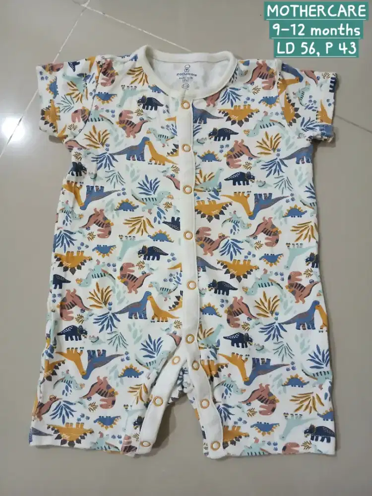 Romper bayi Set terusan bayi unisex Dino Romper 9-12 months, preloved