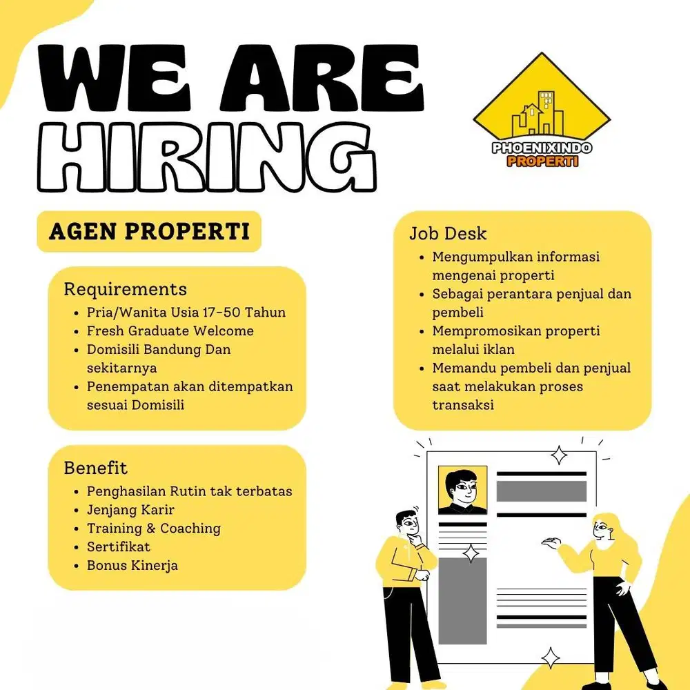 We'r Hiring Agen Properti