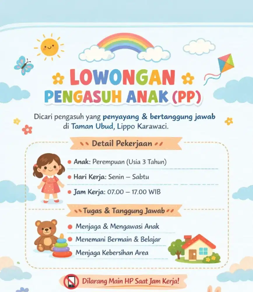 Lowongan Pengasuh Anak PP