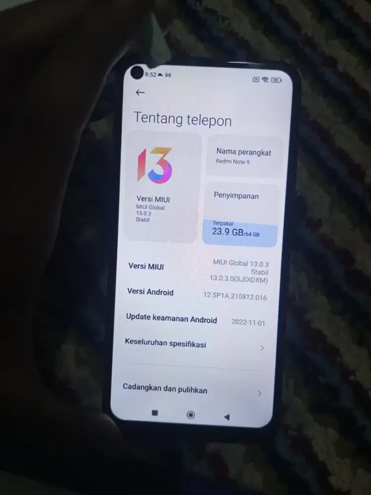 Xiaomi redmi note 9