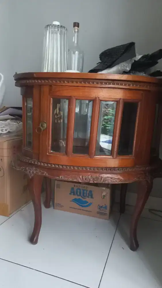 Meja teh kayu jati ukuran besar