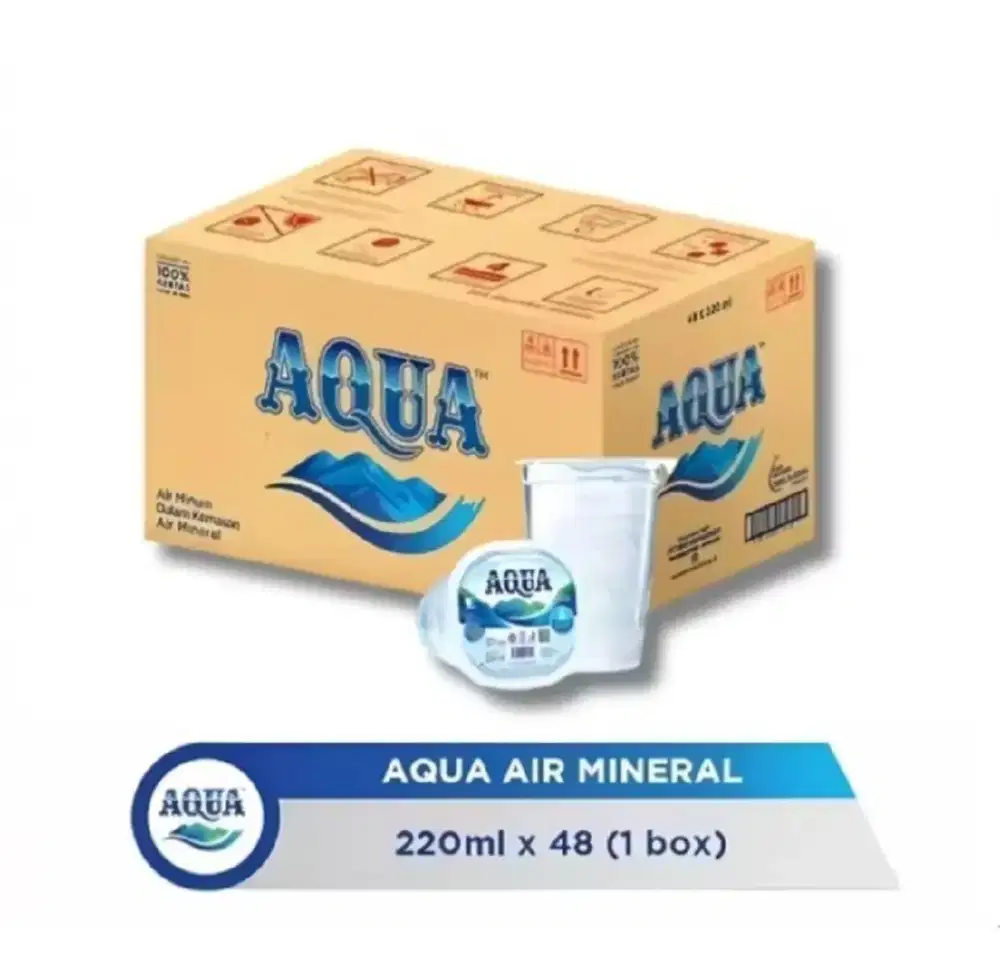 Air minum aqua 220ml