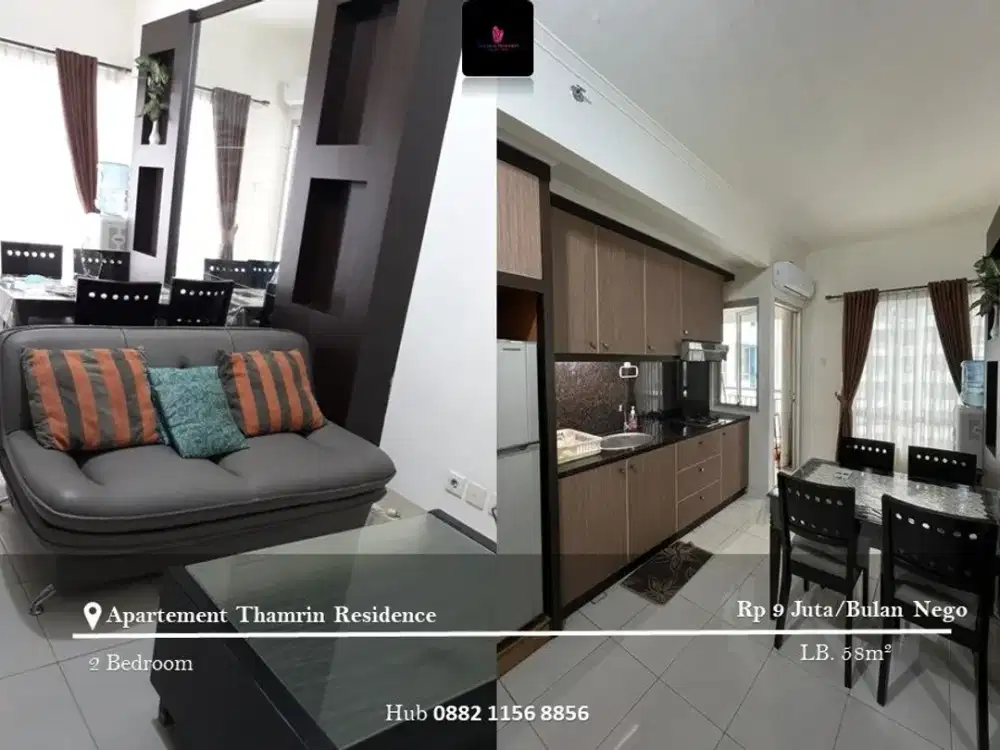 Disewakan Apartement Thamrin Residence Low Floor 2BR Furnished