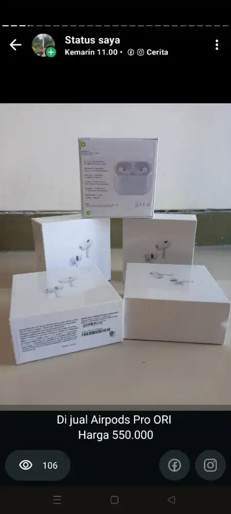 Di jual AIRPODS PRO ORI MURAH