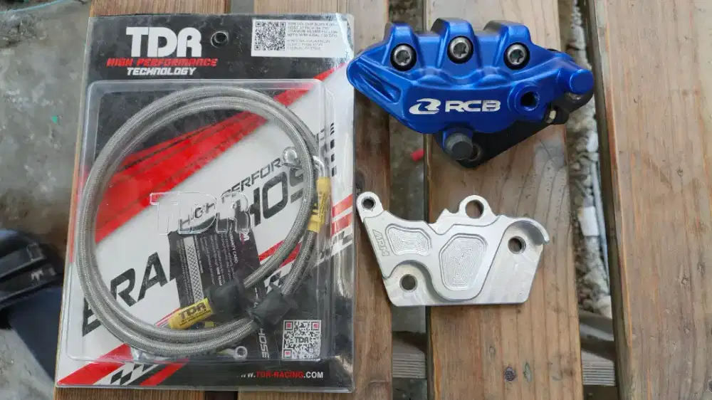 Kaliper Depan Aerox RCB + Bracket ARM+ Tali Rem TDR